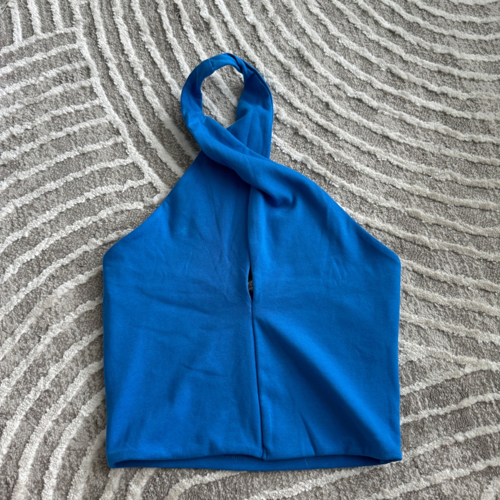 Zara blue halter top